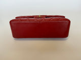 Chanel Jumbo Classic In Red Lambskin GHW