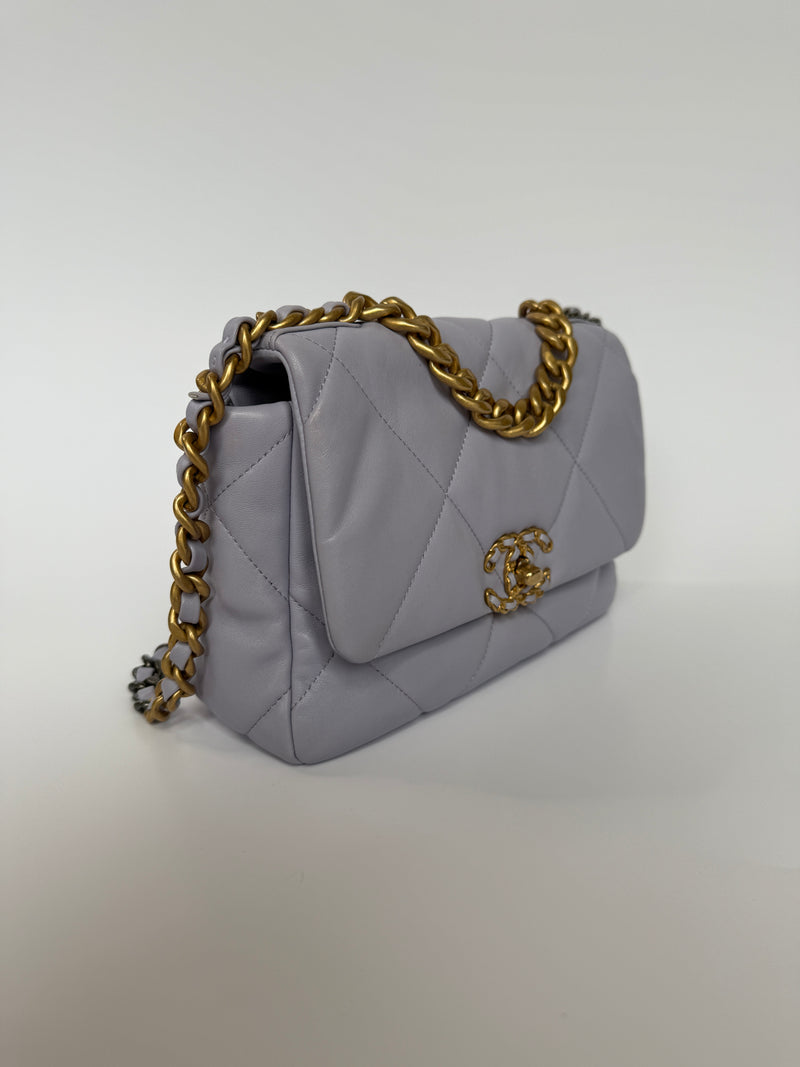 Chanel 19 Small In Lilac Lambskin Leather