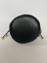 Chanel Micro Bucket Bag On Chain In Black Caviar GHW