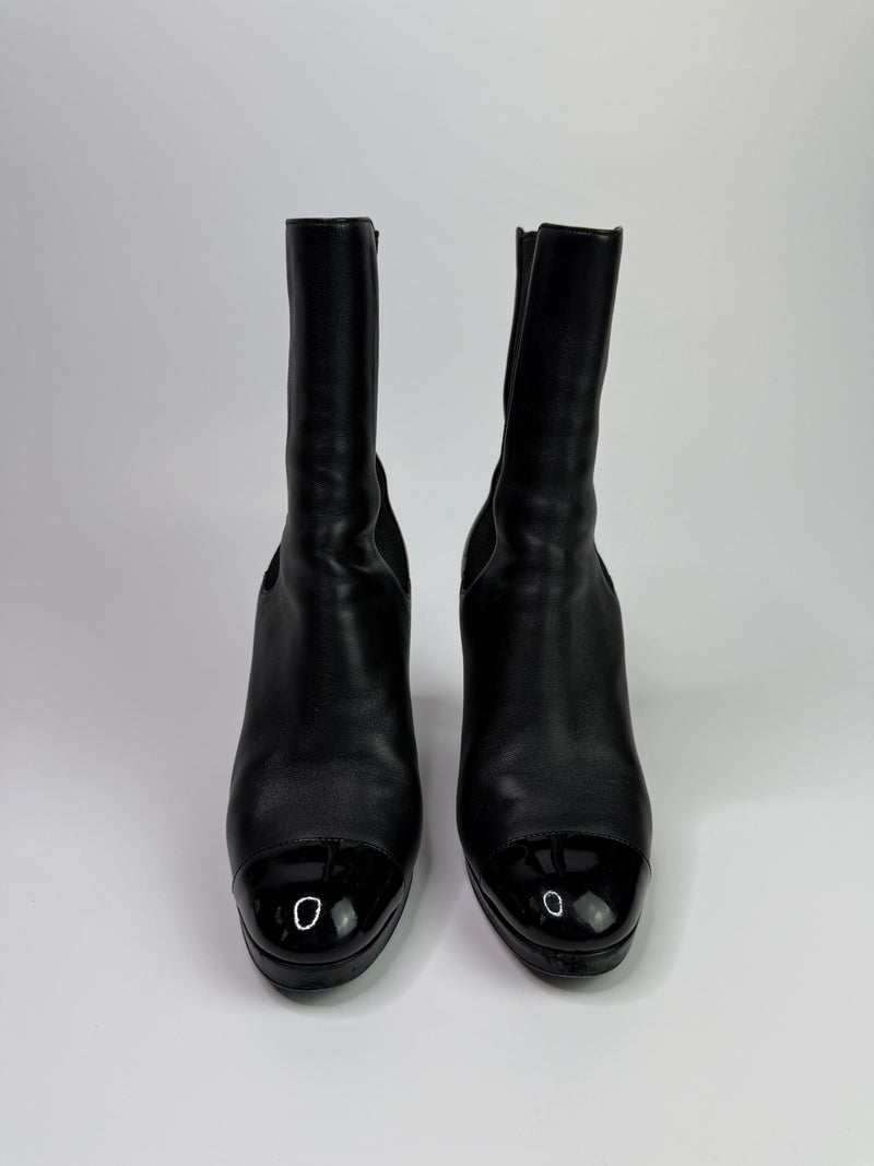 Chanel CC Ankle Boots (Size 39/UK6)