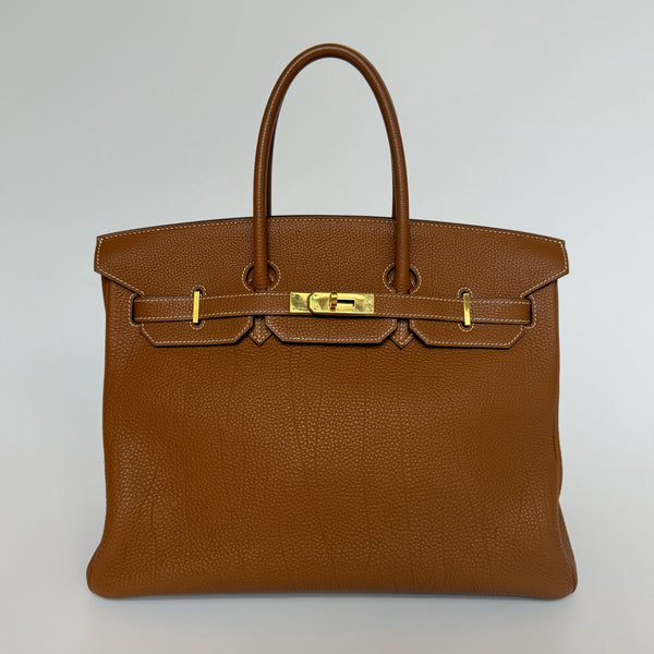 Hermès Birkin 35 In Gold Togo GHW