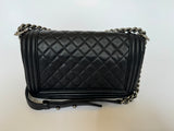 Chanel Medium Boy Bag Black Lambskin RHW