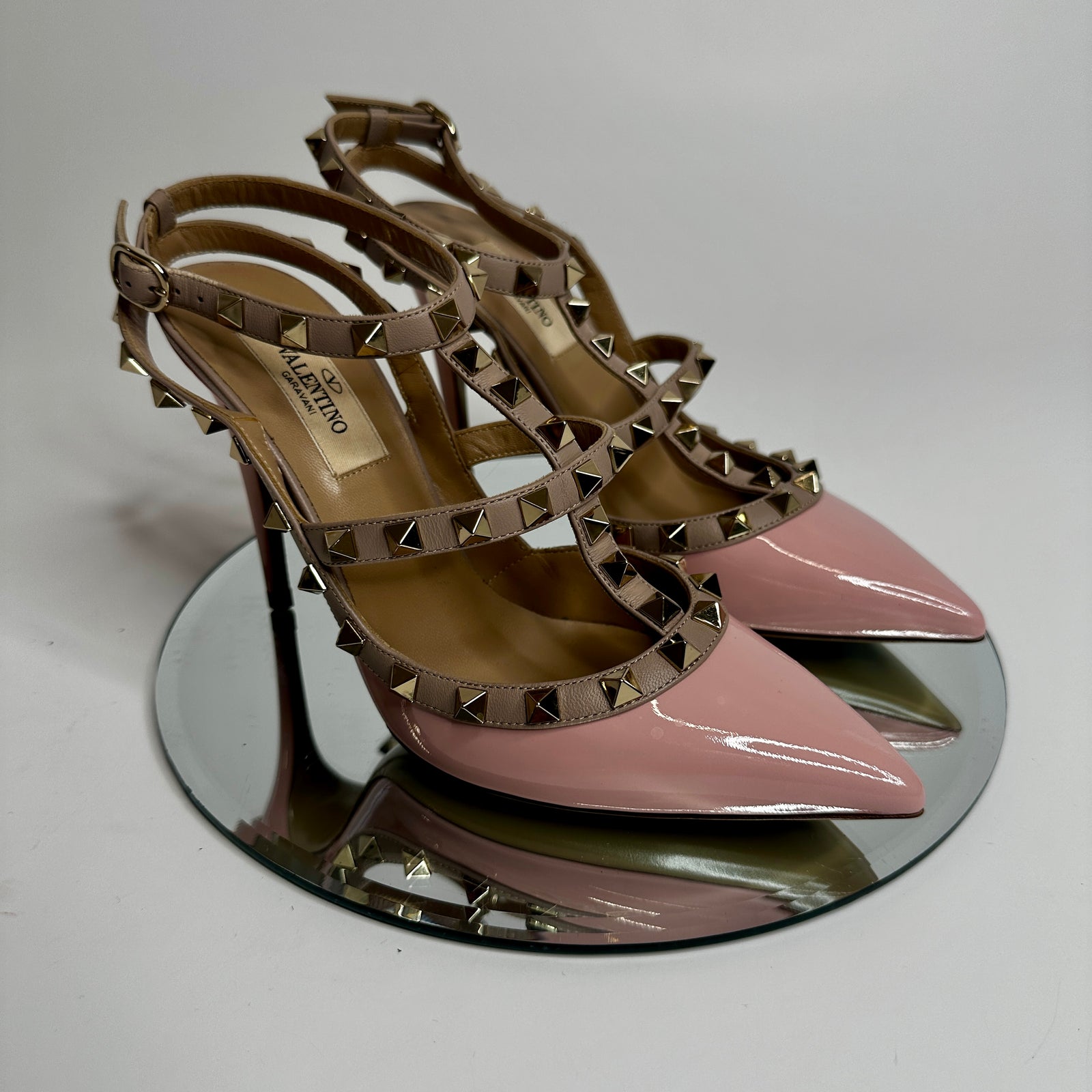 Valentino Garavani Pink Rockstud Heels Size 36.5 UK 3.5