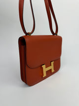 Hermès Constance 18 In Cuivre Chevre Leather