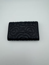 Chanel Classic Black Caviar Camelia Coin Wallet