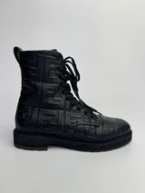 Fendi FF Embossed Ankle Boots (Size 38/ UK 5)