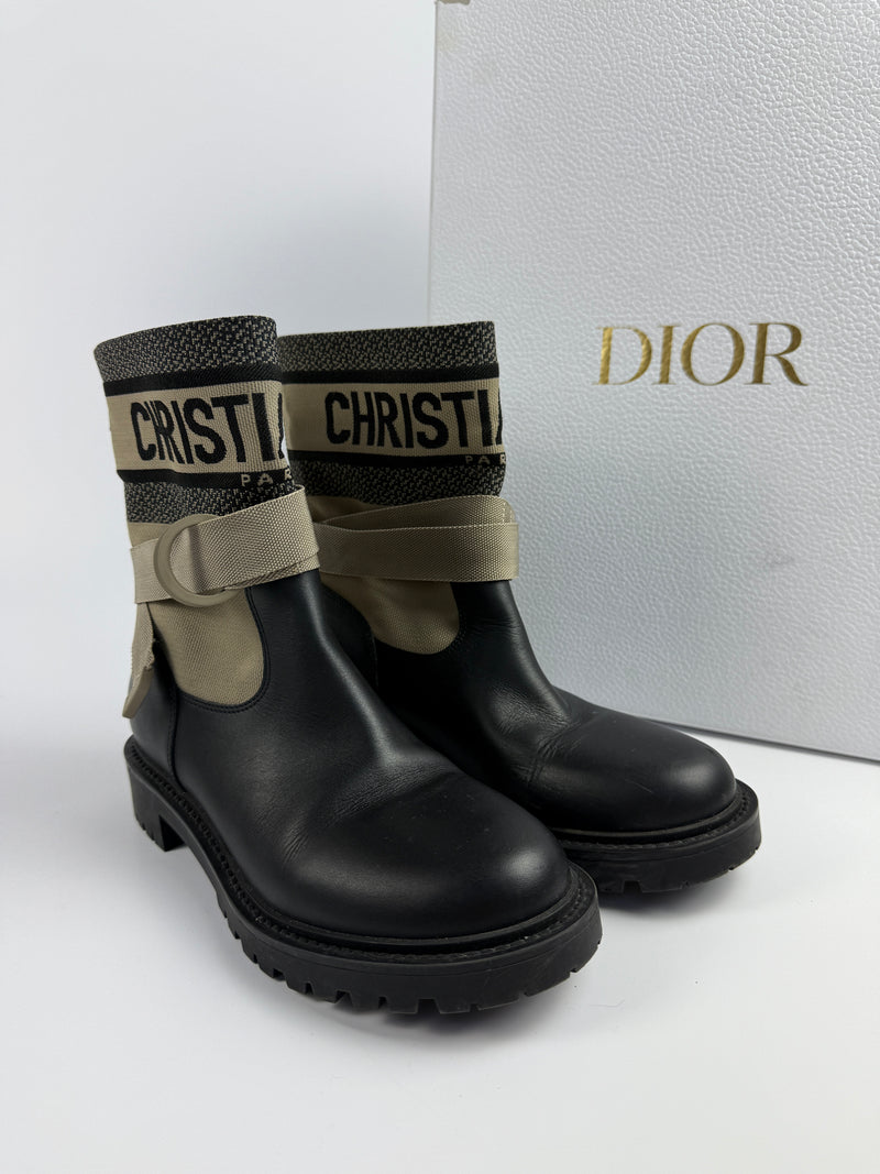 Christian Dior D-Major Ankle Boots  (Size 37.5/UK4.5)