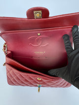 Chanel Medium Classic Quilted Flap Iridescent Burgundy Caviar GHW