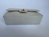 Chanel Medium Vintage Classic Flap In White Lambskin GHW