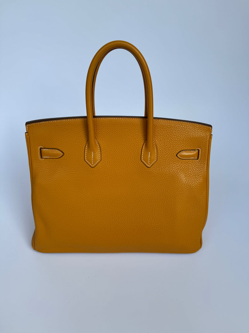 Hermès Birkin 35 Mustard Clemence With PHW