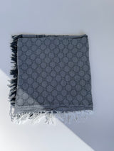 Gucci Grey Monogram Scarf