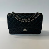 Chanel Black Lambskin Jumbo Classic Double Flap SHW