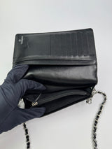 Chanel Wallet On Chain In Black Perforated Lambskin SHW