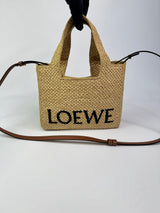 Loewe Small Raffia Basket Bag