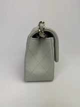 Chanel Mini Rectangle In Light Grey Lambskin With PGHW