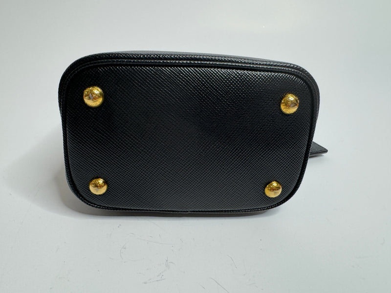 Prada Panier Small Bag In Black Saffiano Leather