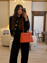 Hermès Kelly 32 In Cappucine Togo Leather GHW