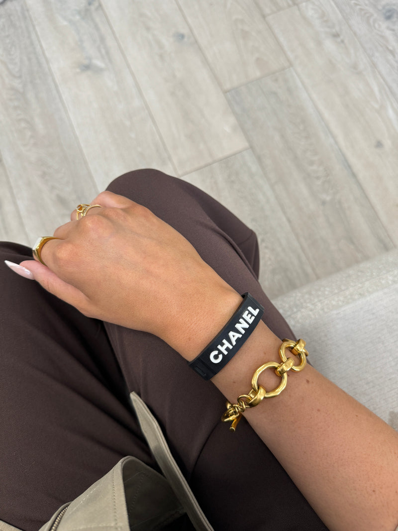 Chanel CC Rubber Bracelet