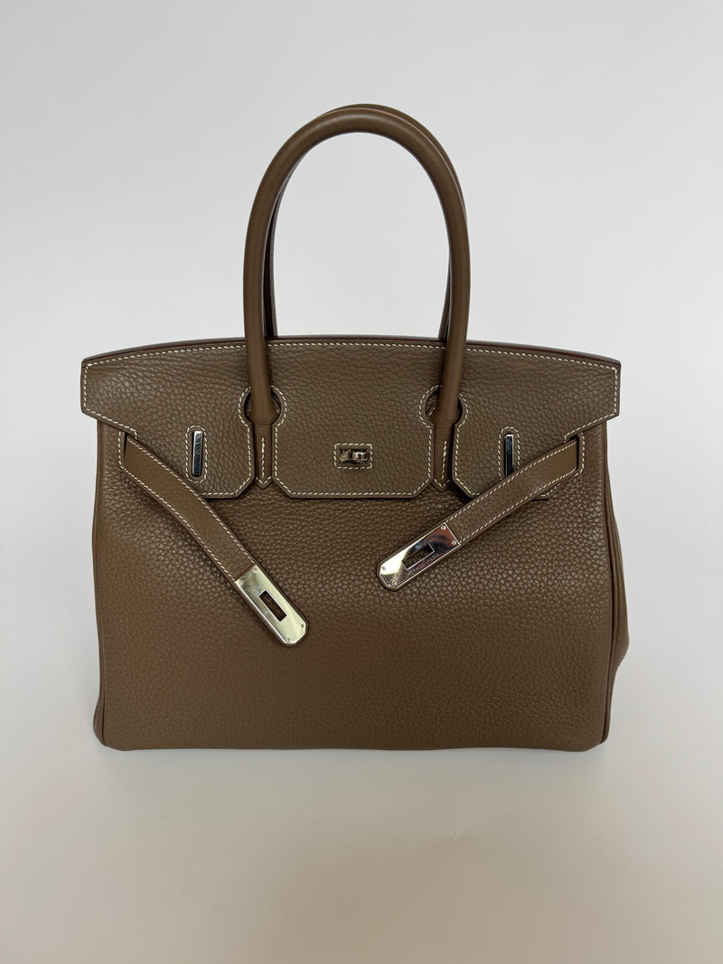 Hermès Birkin 30 In Etoupe Clemence PHW