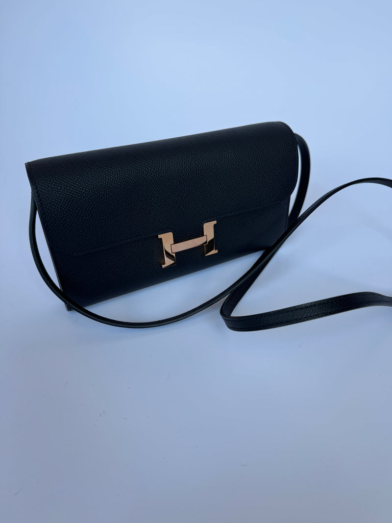 Hermès Constance To Go In Noir Epsom RGHW