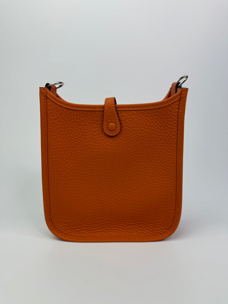 Hermès Evelyne TPM In Orange Clemence PHW