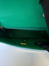 Chanel Mini Rectangle Flap Bag In Green Lambskin PGHW