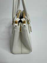 Prada Galleria Tote Small In White Saffiano Leather