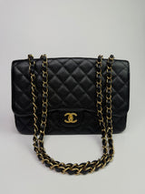 Chanel Classic Jumbo Single Flap In Black Caviar Leather With GHW