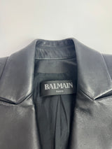 Balmain Leather Blazer (Size FR38/UK10)