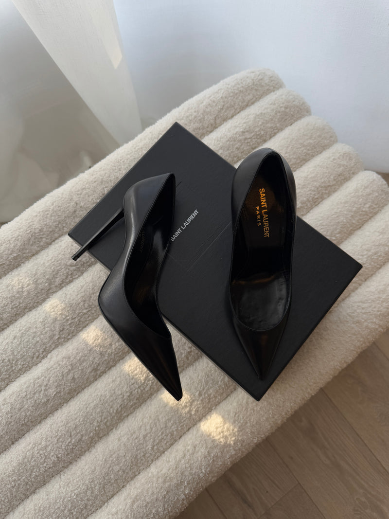 Saint Laurent Black Zoe 105 Heels (Size 38/UK 5)