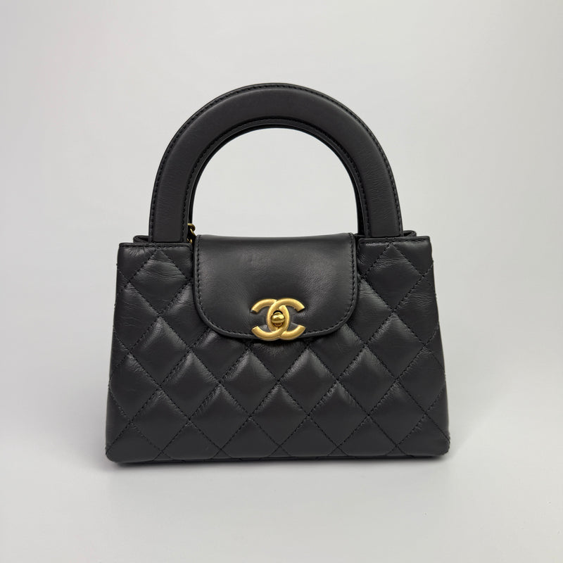 Chanel Mini Kelly Bag In Grey Calfskin GHW