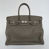 Hermès Birkin 35 In Gris Etain Togo PHW