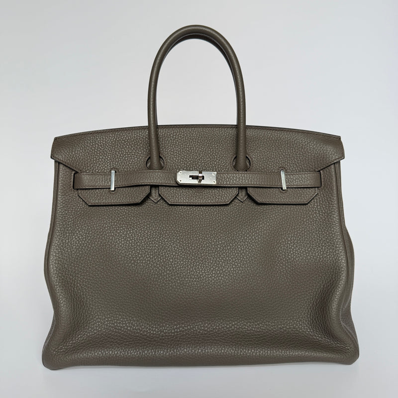 Hermès Birkin 35 In Gris Etain Togo Leather With PHW