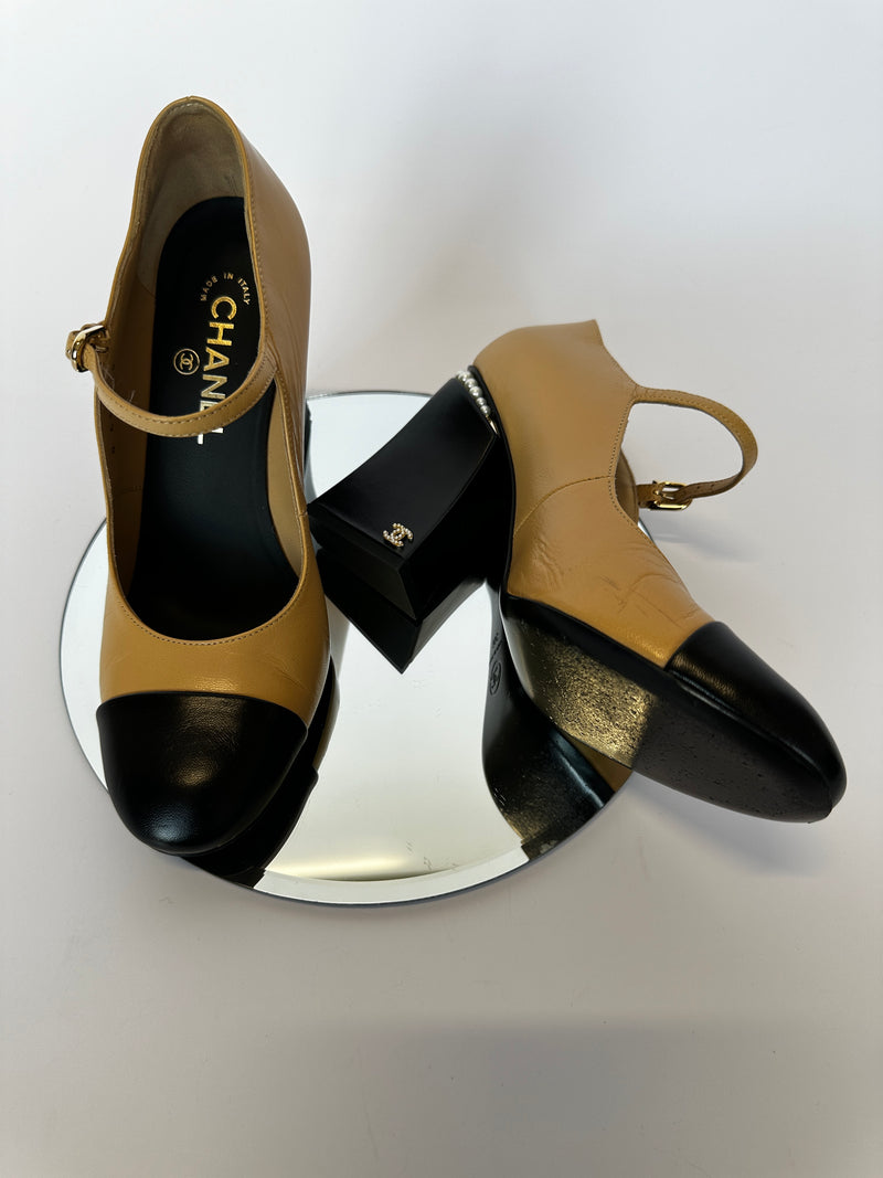 chanel mary jane shoes size 39 uk6