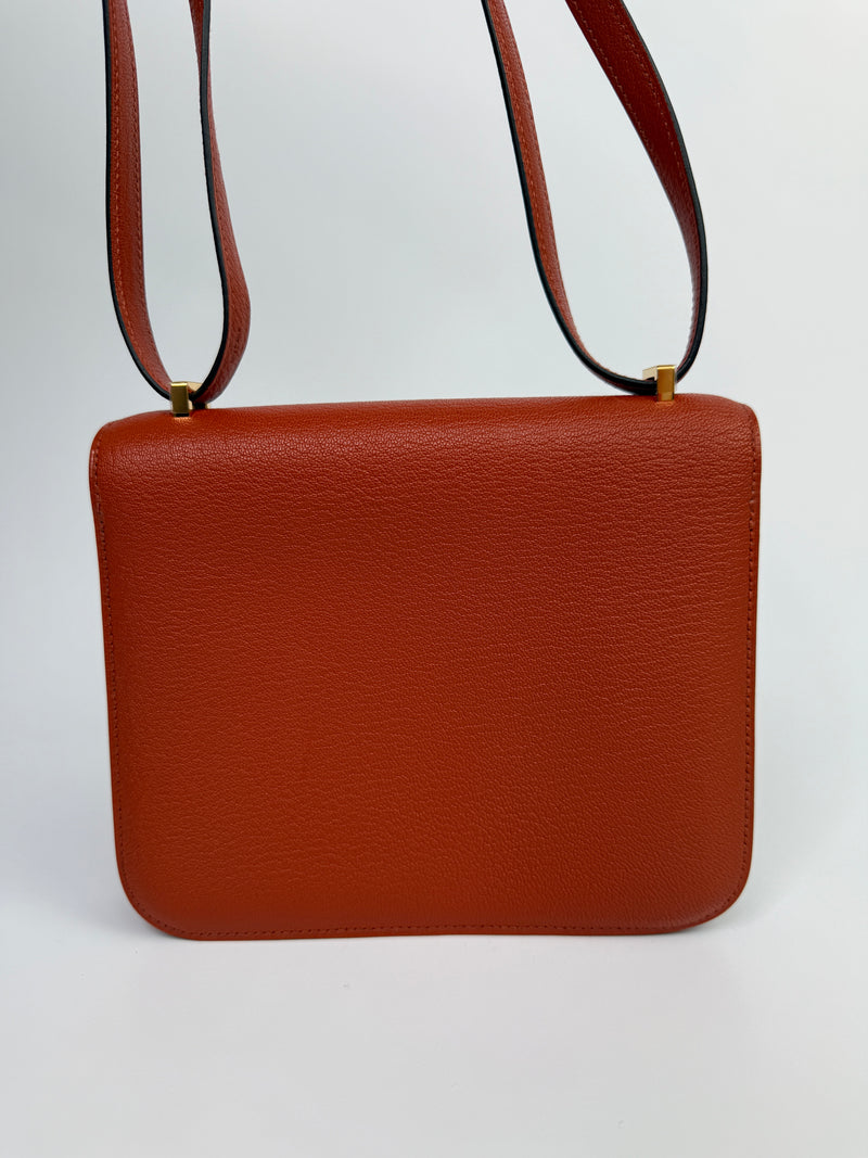 Hermès Constance 18 In Cuivre Chevre Leather