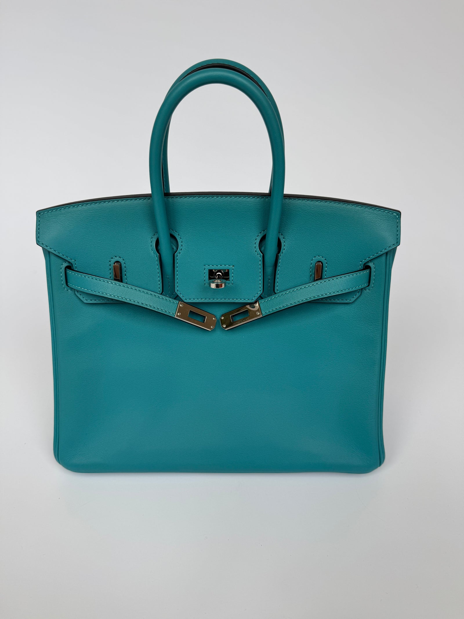 Hermes Birkin 25 Turquoise Swift Leather PHW