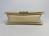 Chanel Boy Bag Medium In Cream Lambskin GHW