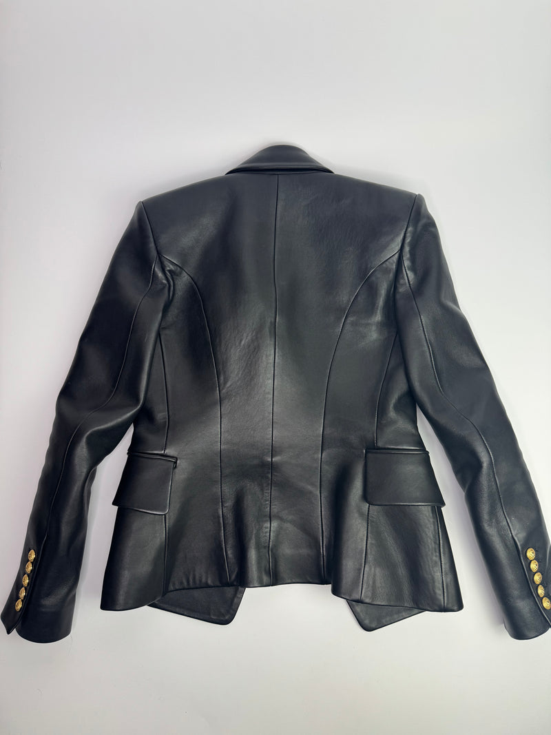 Balmain Leather Blazer (Size FR38/UK10)