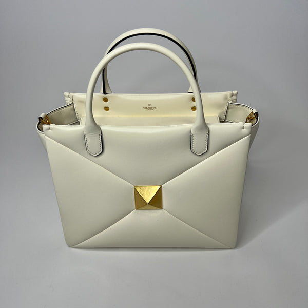 Louis Vuitton LV Women Side Trunk Handbag Gray Denim Textile Jacquard -  LULUX
