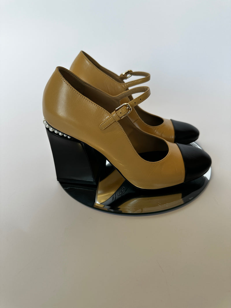 chanel mary jane shoes size 39 uk6