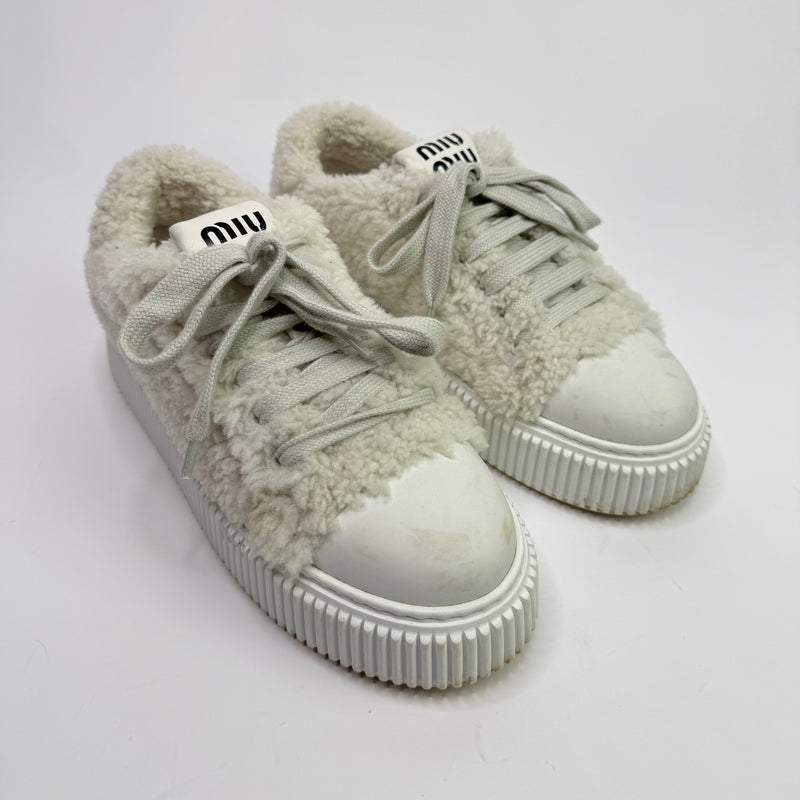 Miu Miu Shearling Sneakers (Size 39.5/UK6.5)