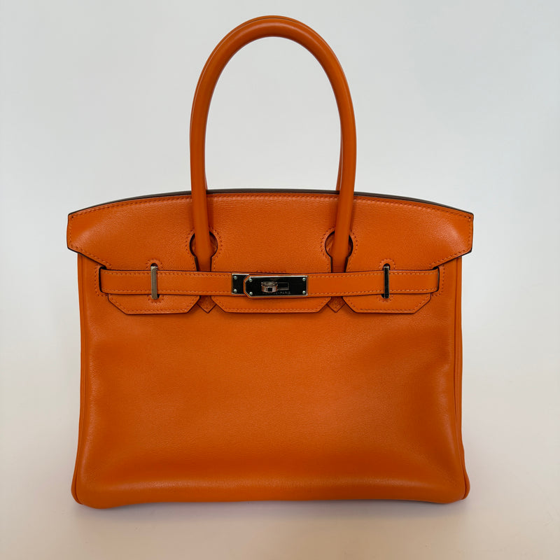 Hermès Birkin 30 In Orange Swift Leather PHW