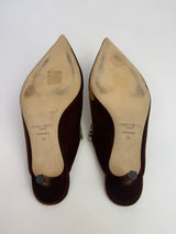 Jimmy Choo Bing Tan Velvet 65 Heels (Size 39/UK6)