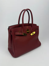 Hermès Birkin 30 In Rouge H Clemence Leather GHW