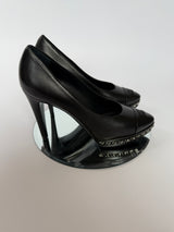 Chanel CC Toe Cap Heels  (Size 39.5/UK6.5)