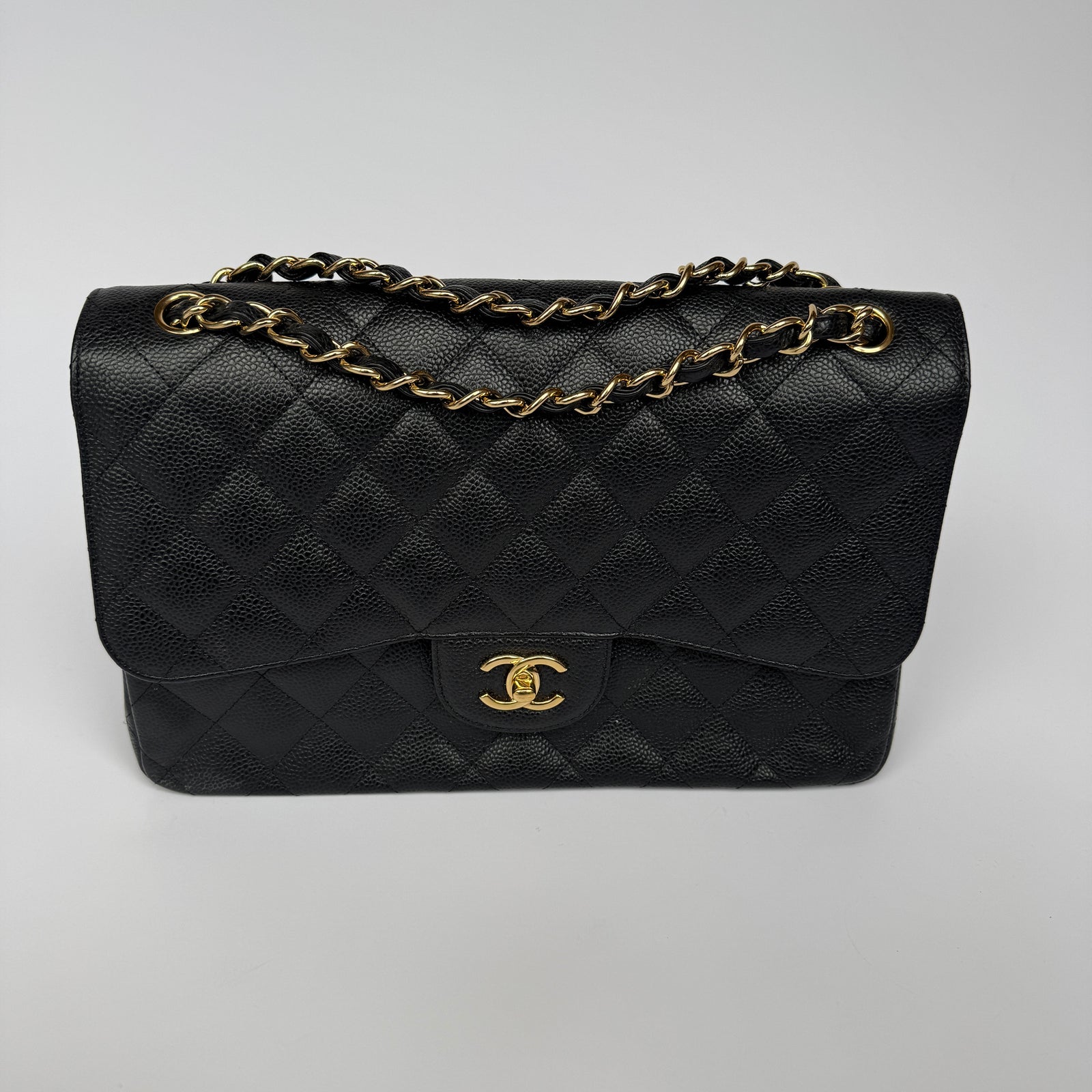 Chanel Jumbo Classic Double Flap In Black Caviar GHW