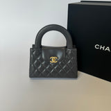 Chanel Mini Kelly Bag In Grey Calfskin GHW