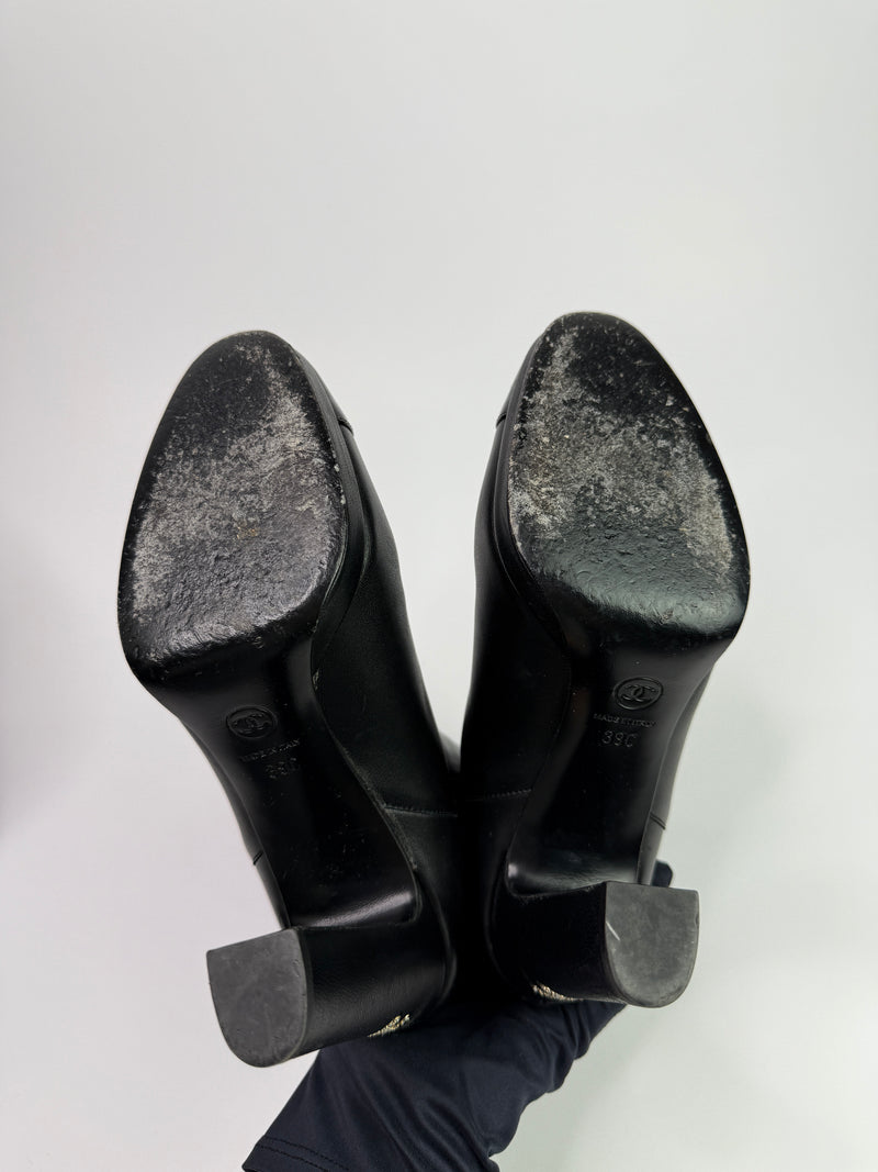 Chanel CC Ankle Boots (Size 39/UK6)