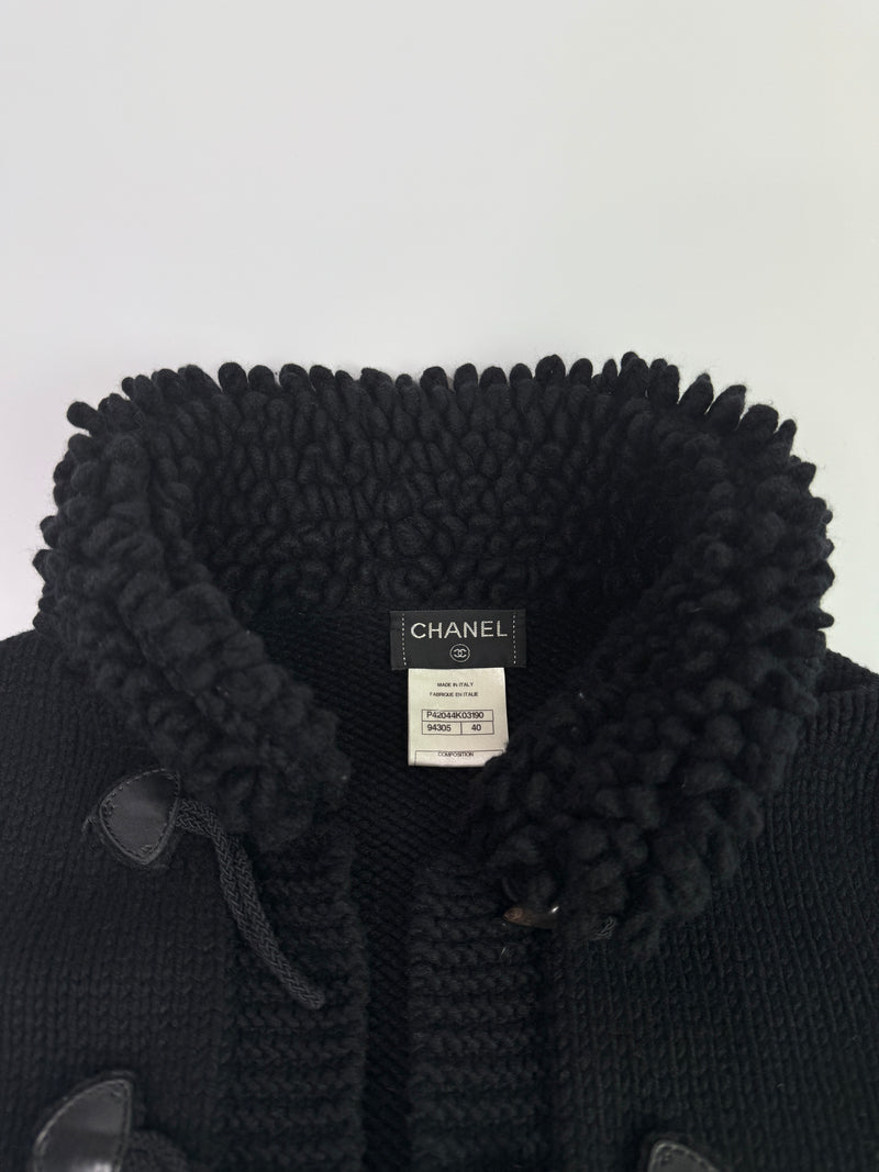 Chanel Black Cashmere Cardigan  (Size 40/UK12)