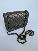 Chanel Mini Square Flap Bag In calfskin With RHW